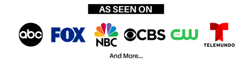 As Seen On ABC, FOX, NBC, CBS, CW, Telemundo